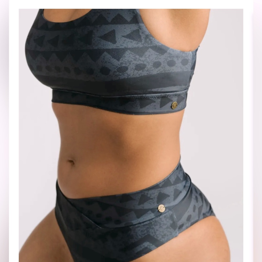 NEW Zyia | Black Aztec Pipa Beach Bikini Top & Bottom | size XL